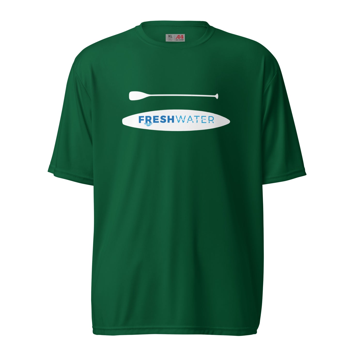 Freshwater Paddling white/blue Unisex performance crew neck t-shirt