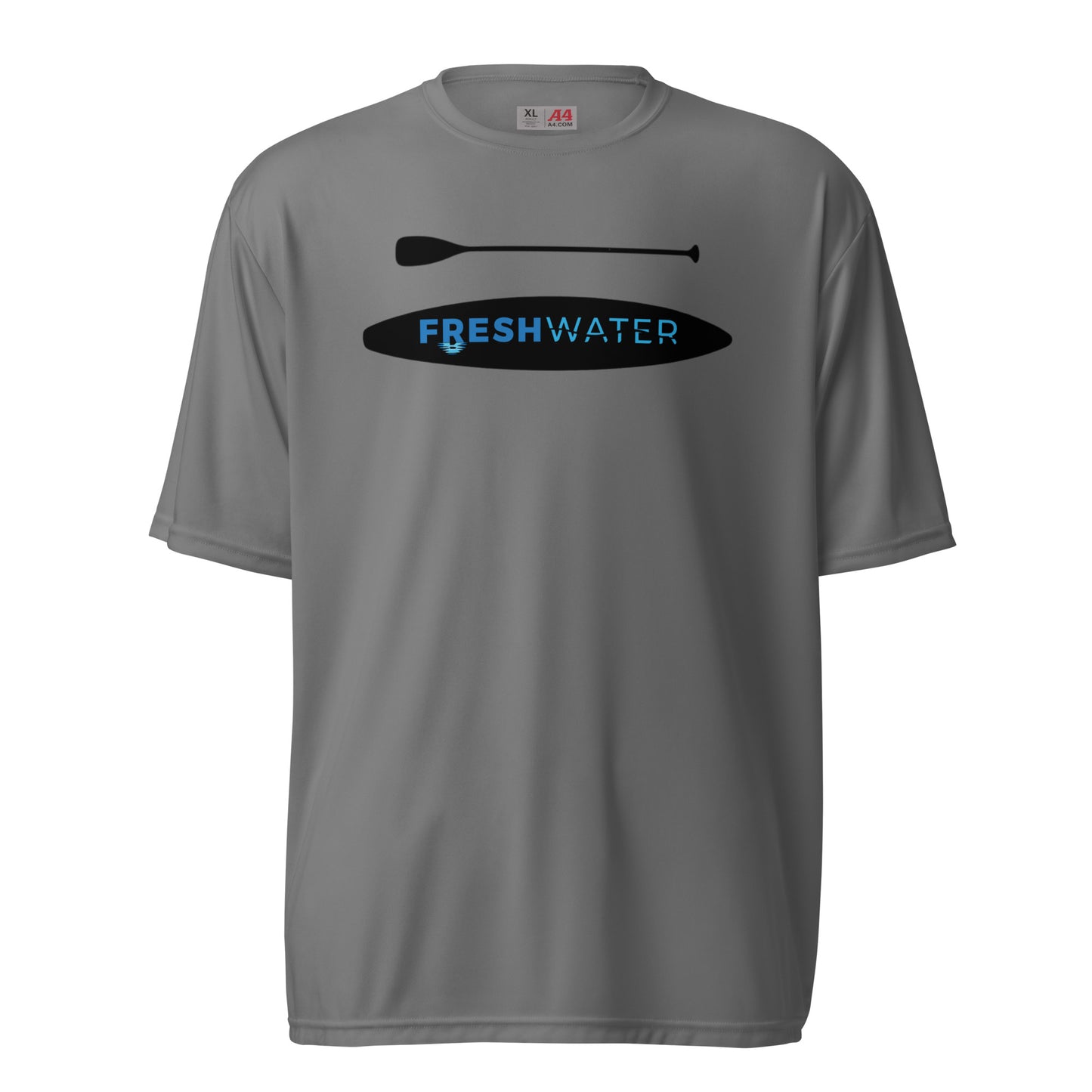 Freshwater Paddling Blue Unisex performance crew neck t-shirt