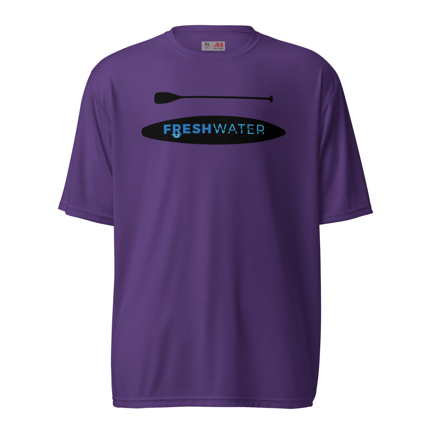 Freshwater Paddling Blue Unisex performance crew neck t-shirt