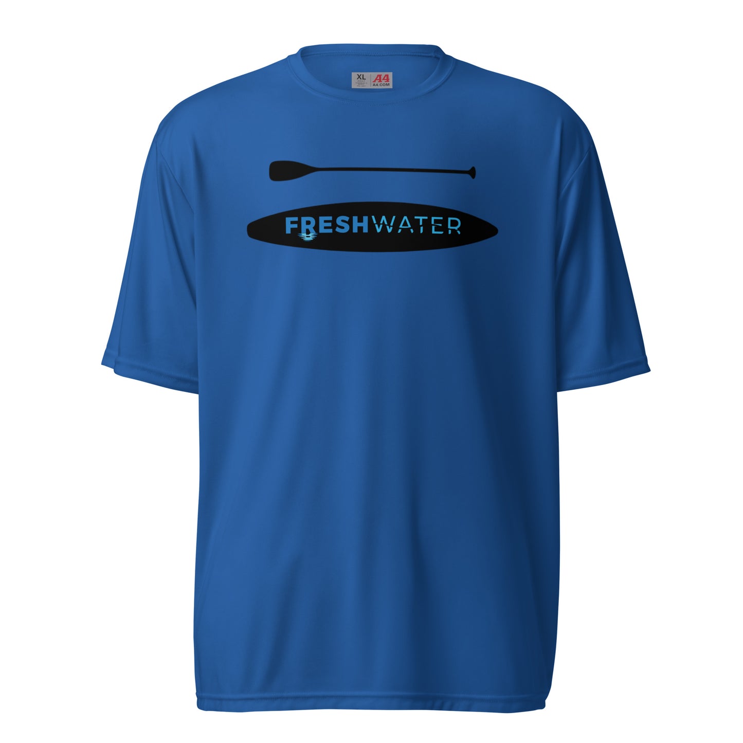 Freshwater Paddling Blue Unisex performance crew neck t-shirt