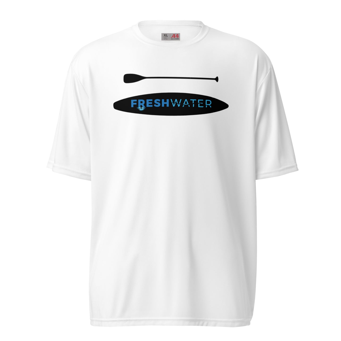 Freshwater Paddling Blue Unisex performance crew neck t-shirt