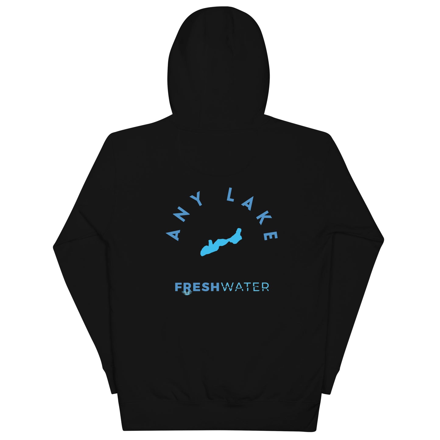 Custom Freshwater Blue Premium eco hoodie