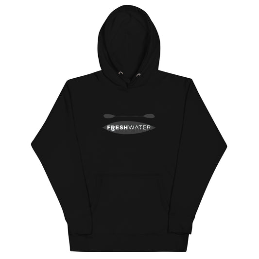 Freshwater Kayak Black/Blue Unisex Hoodie