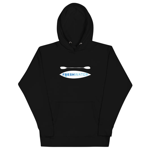 Freshwater Kayak White/Blue Unisex Hoodie