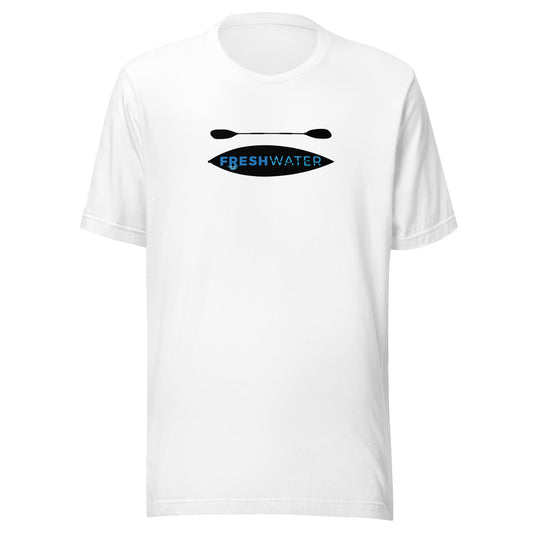Freshwater Kayak Black/Blue Unisex t-shirt