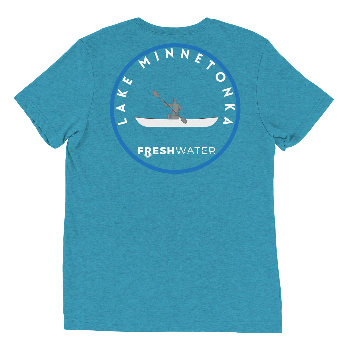 Lake Minnetonka Minnesota Freshwater Kayak BW Short sleeve t-shirt
