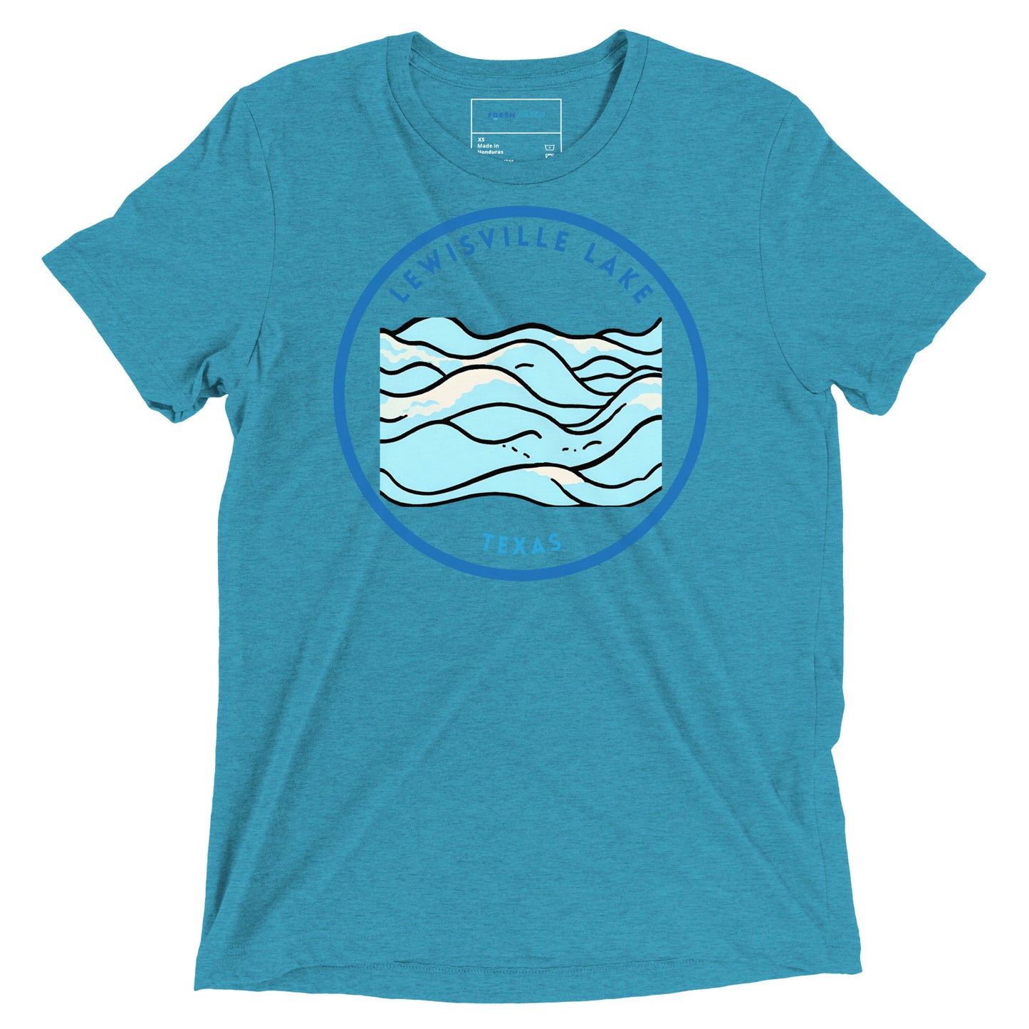 Lewisville Lake Texas Freshwater Waves Short sleeve t-shirt
