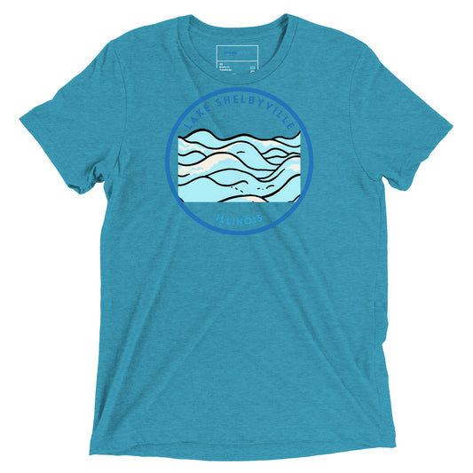 Lake Shelbyville Illinois Freshwater Waves Short sleeve t-shirt