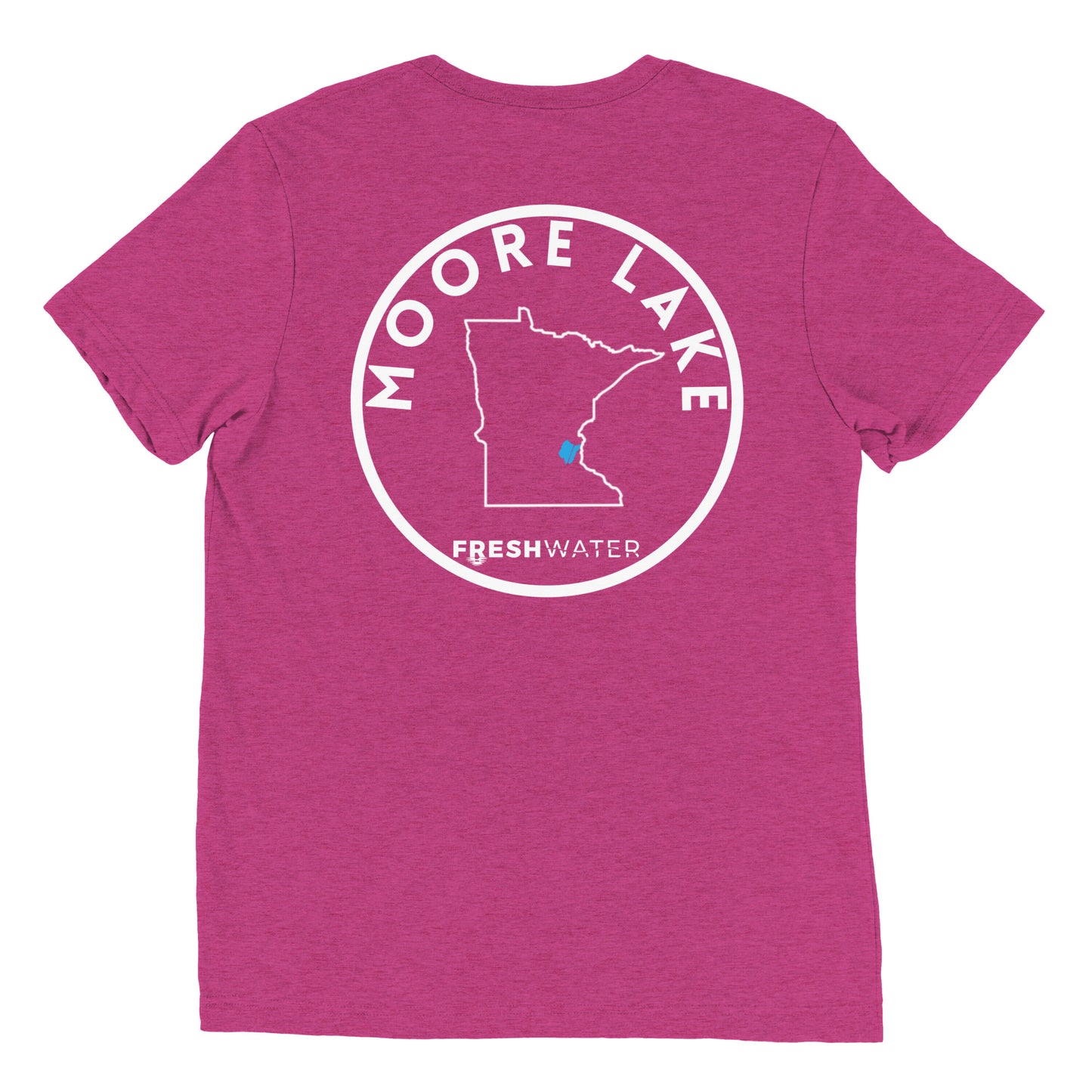 Moore Lake Minnesota Freshwater SO WB FB Short sleeve t-shirt