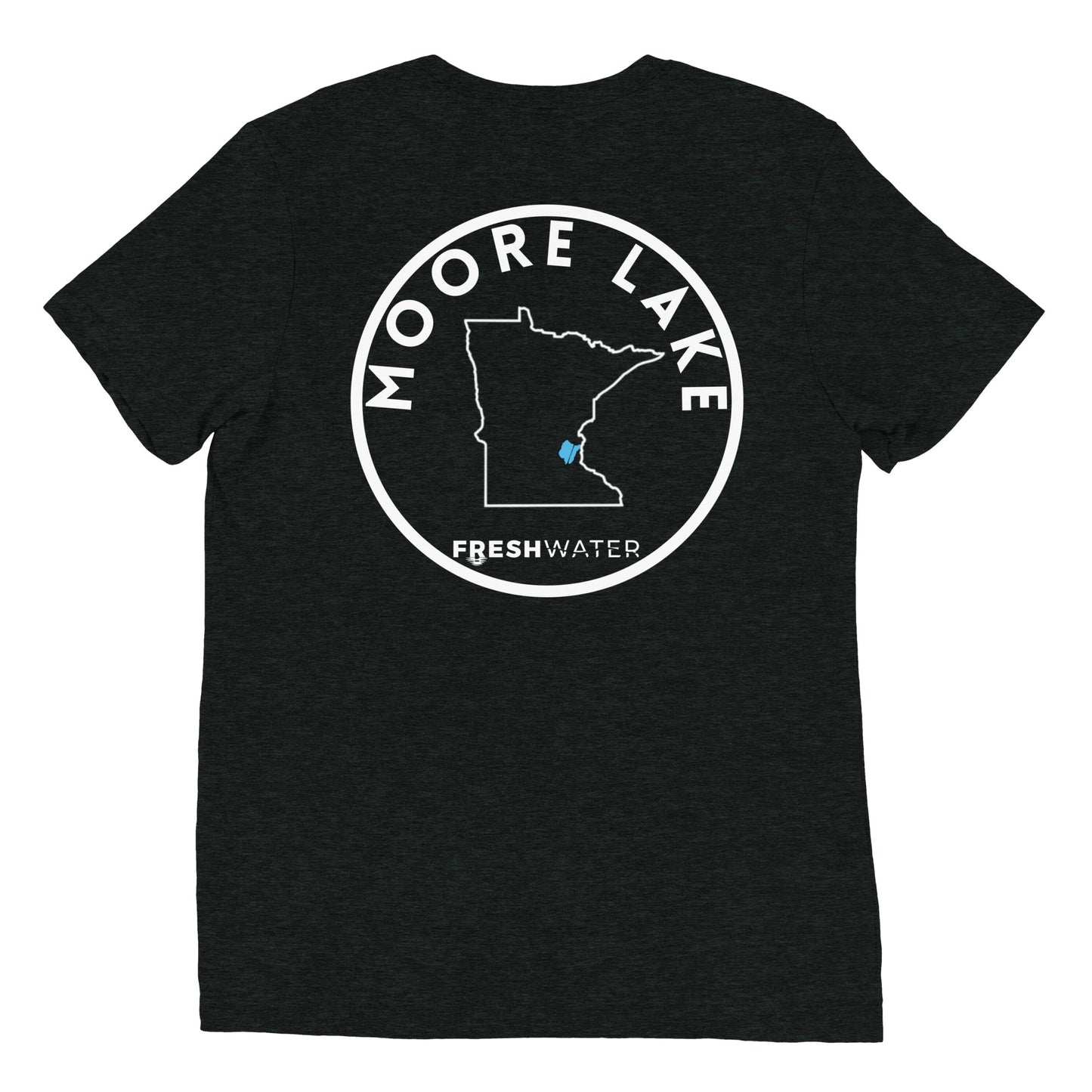 Moore Lake Minnesota Freshwater SO WB FB Short sleeve t-shirt