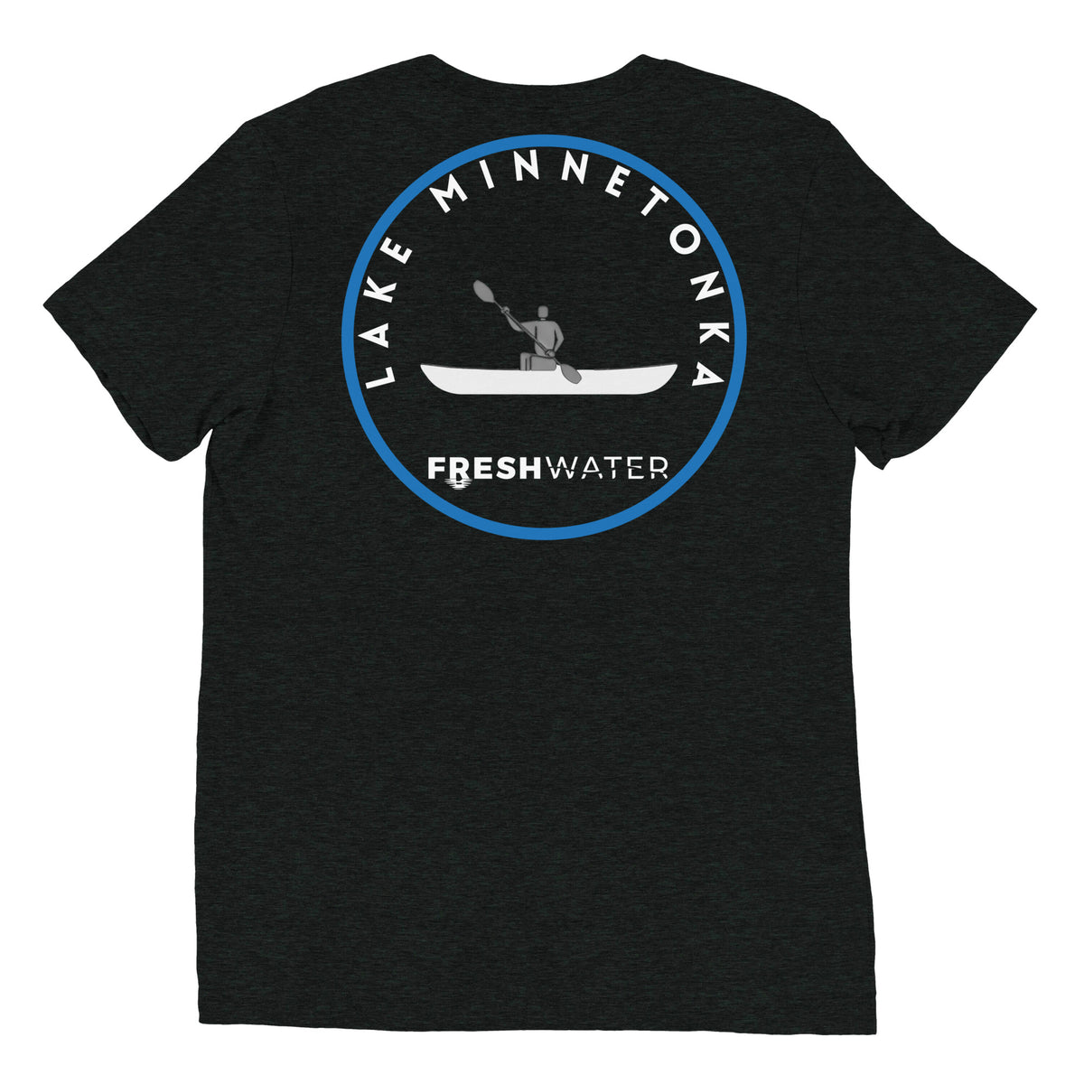 Lake Minnetonka Minnesota Freshwater Kayak BW Short sleeve t-shirt