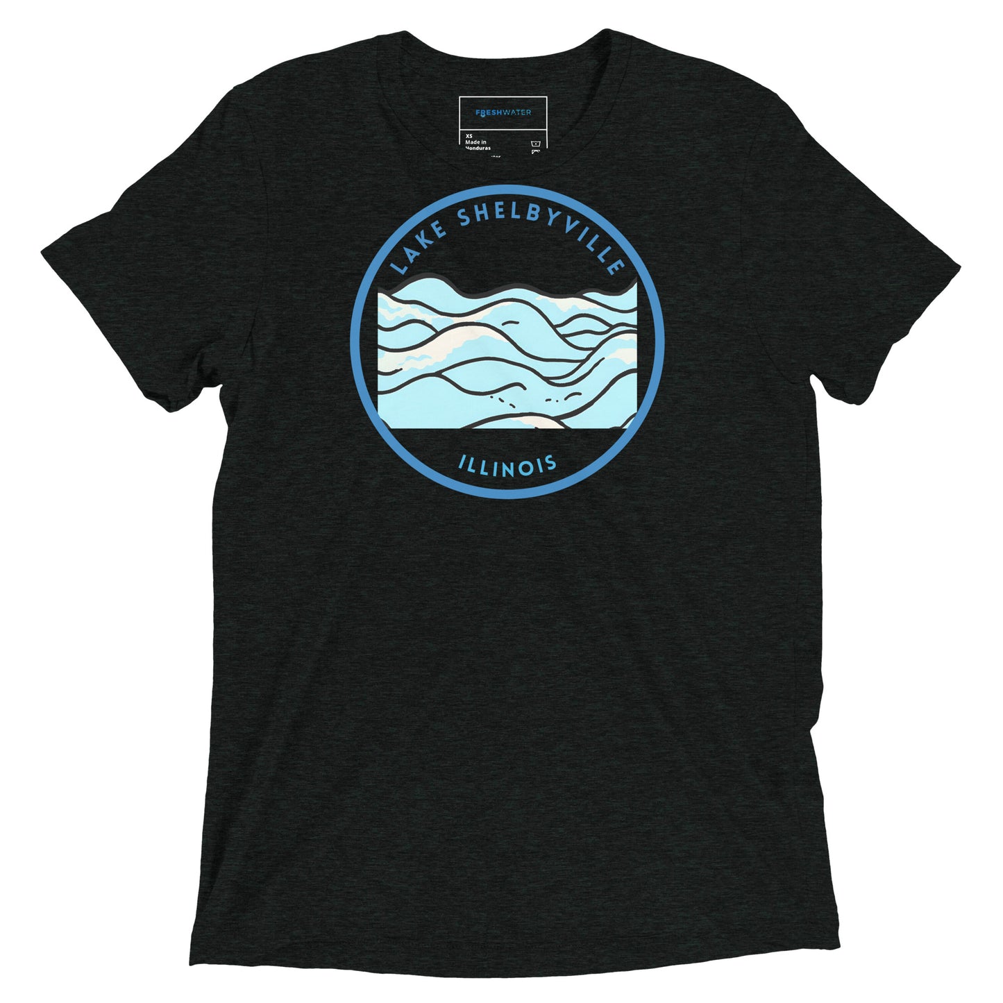Lake Shelbyville Illinois Freshwater Waves Short sleeve t-shirt