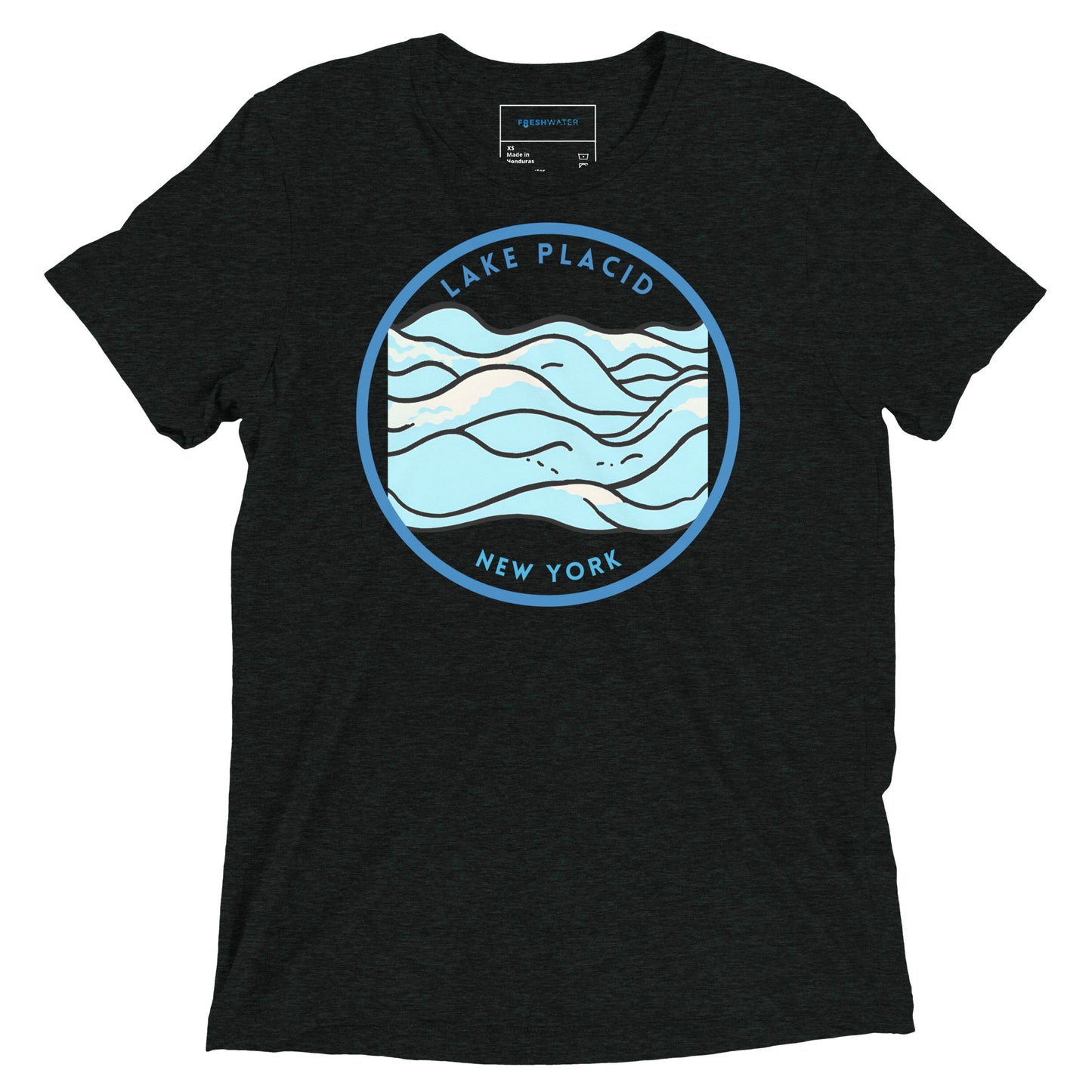 Lake Placid New York Freshwater Waves Short sleeve t-shirt