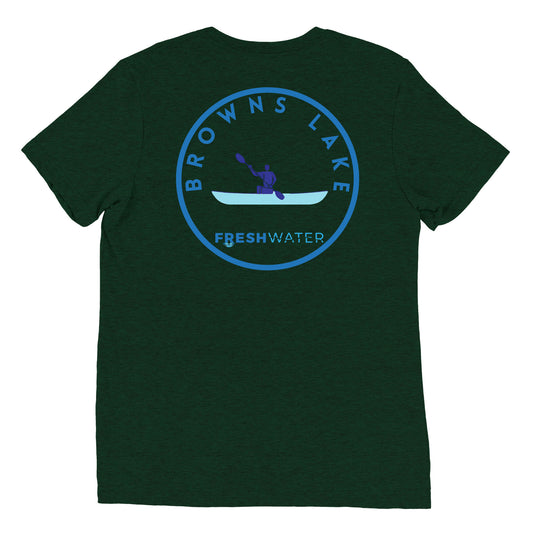 Browns Lake Wisconsin Freshwater Paddle Short sleeve t-shirt