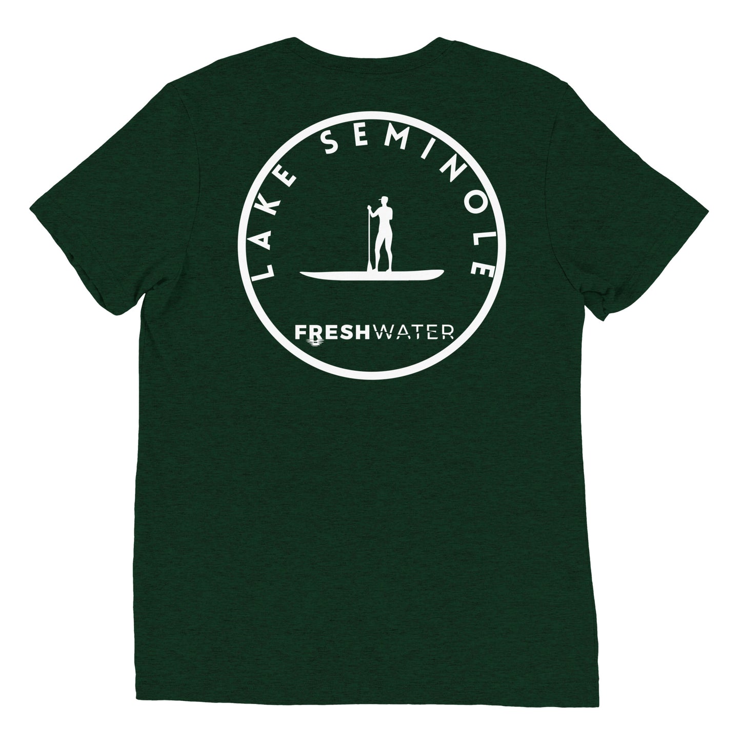 Lake Seminole Florida Georgia Alabama Freshwater Paddle BW Short sleeve t-shirt