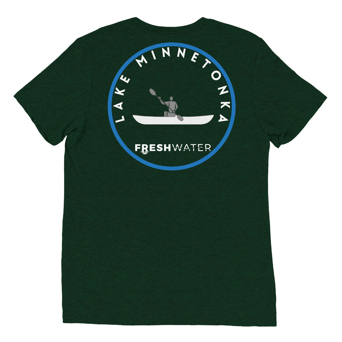 Lake Minnetonka Minnesota Freshwater Kayak BW Short sleeve t-shirt