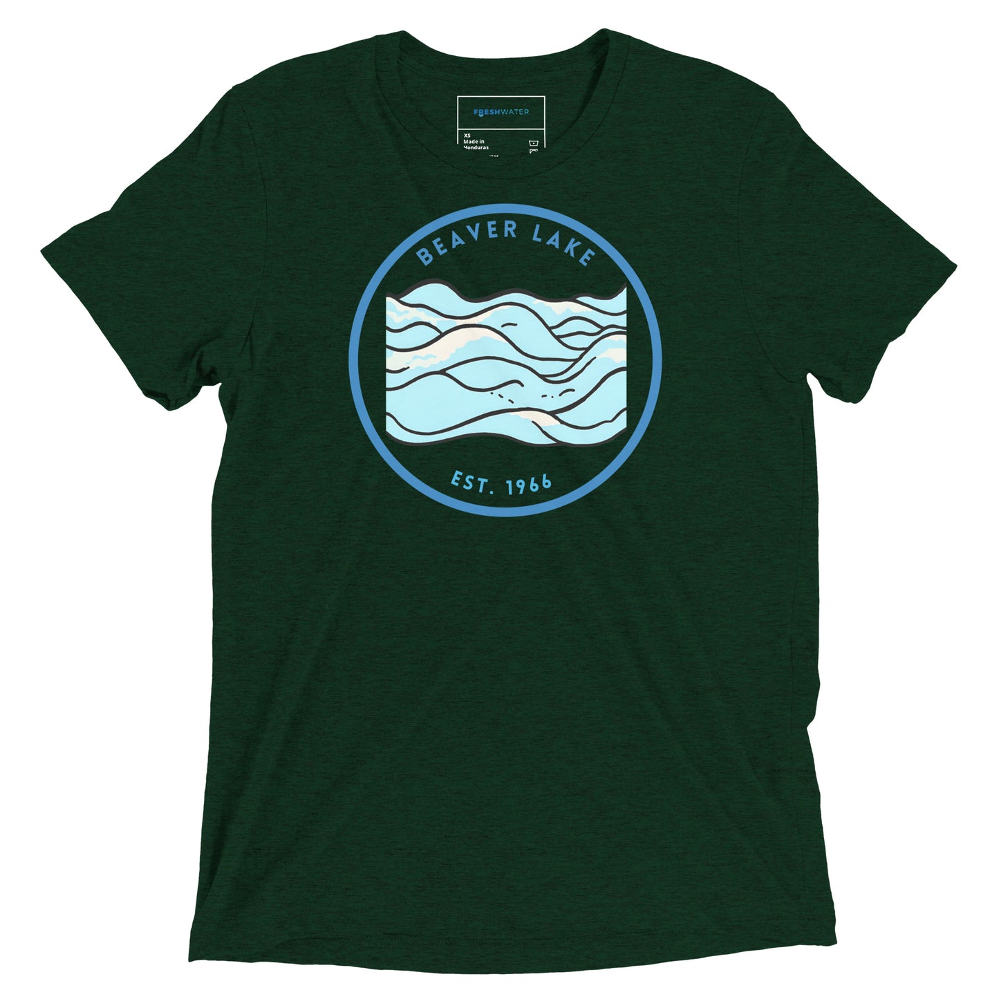 Beaver Lake Arkansas Freshwater Waves EST Short sleeve t-shirt