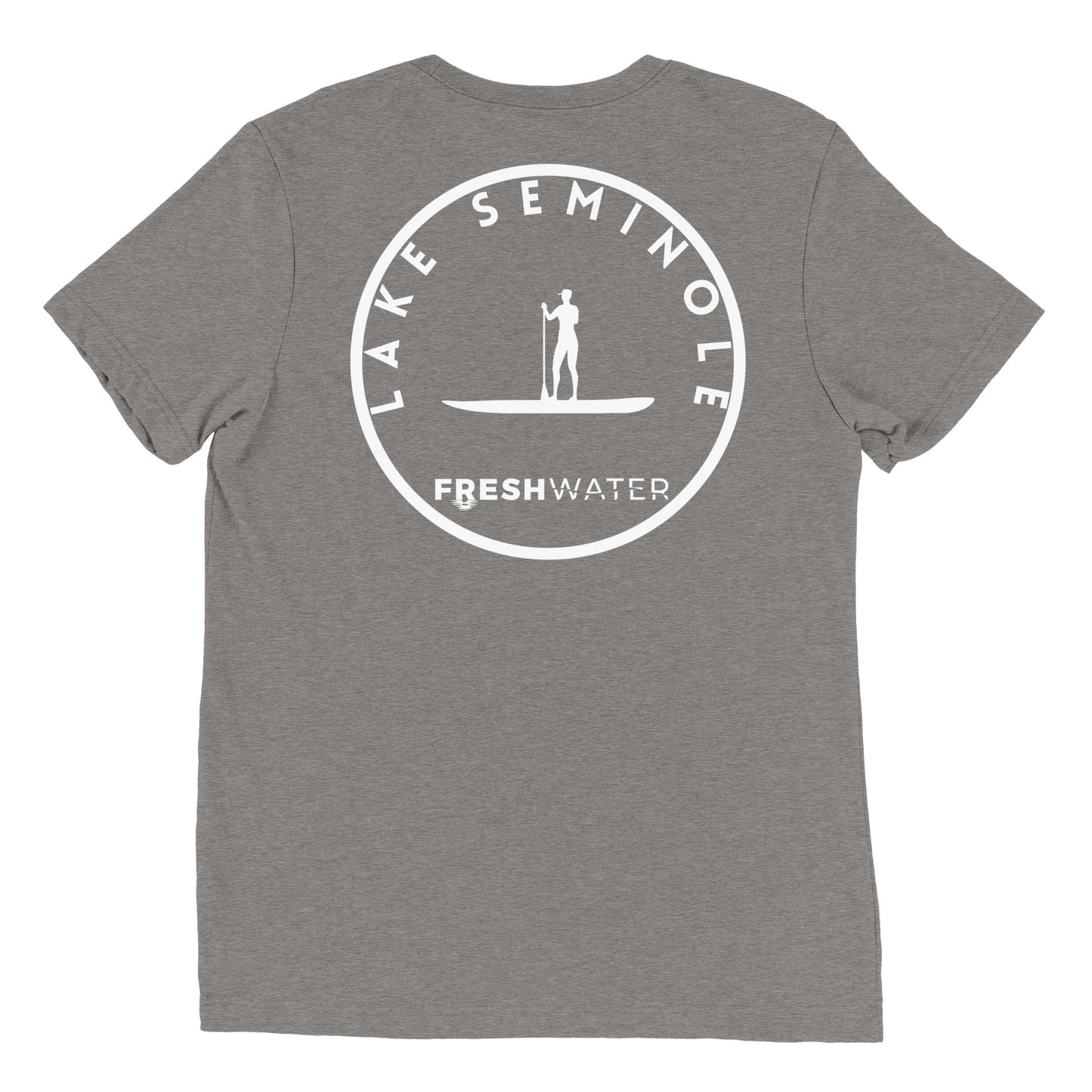 Lake Seminole Florida Georgia Alabama Freshwater Paddle BW Short sleeve t-shirt
