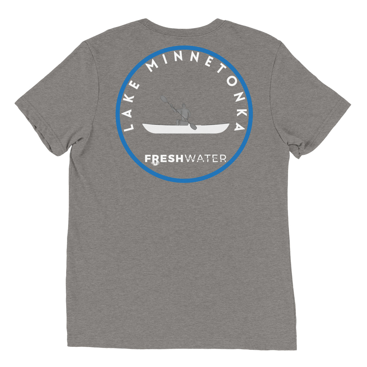 Lake Minnetonka Minnesota Freshwater Kayak BW Short sleeve t-shirt