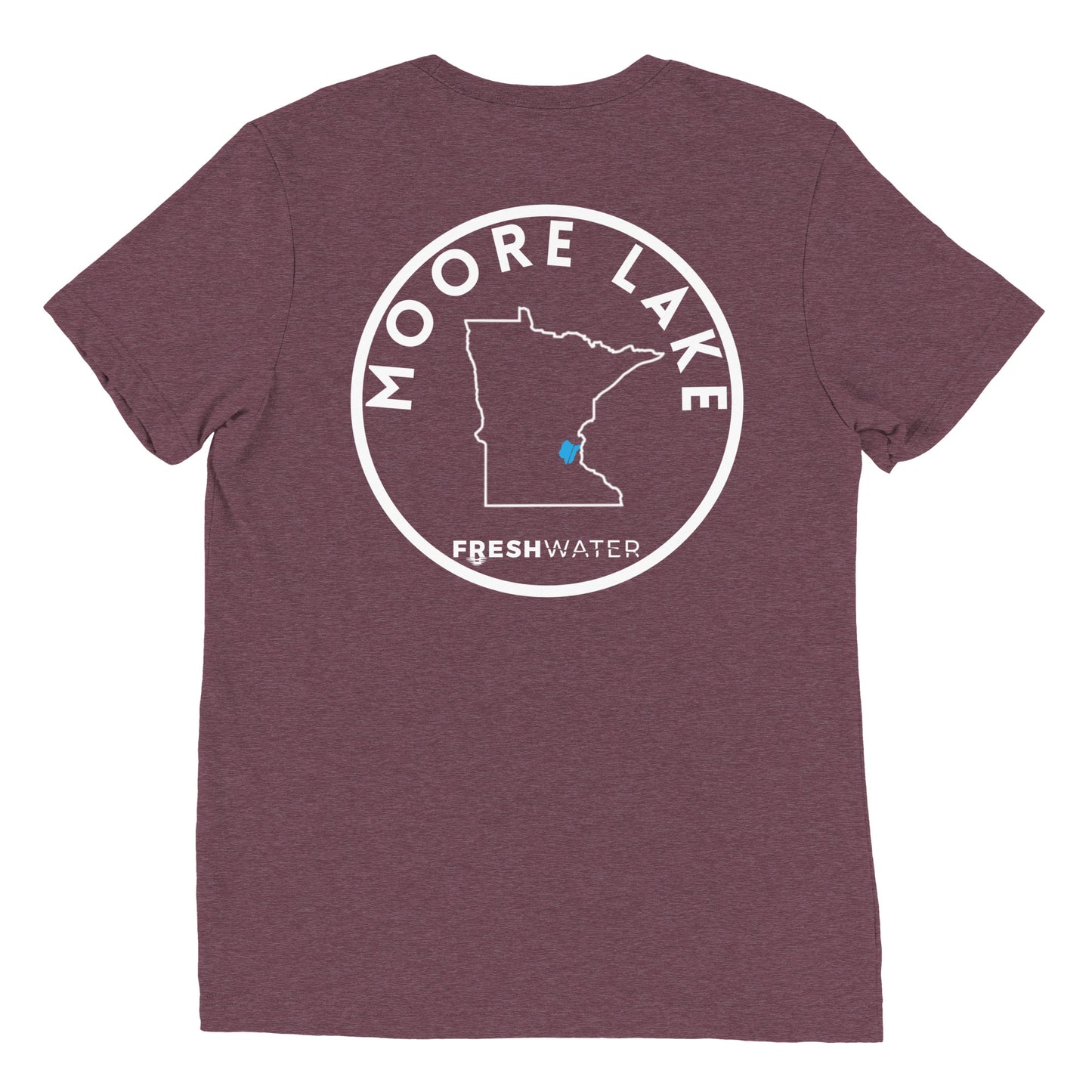 Moore Lake Minnesota Freshwater SO WB FB Short sleeve t-shirt