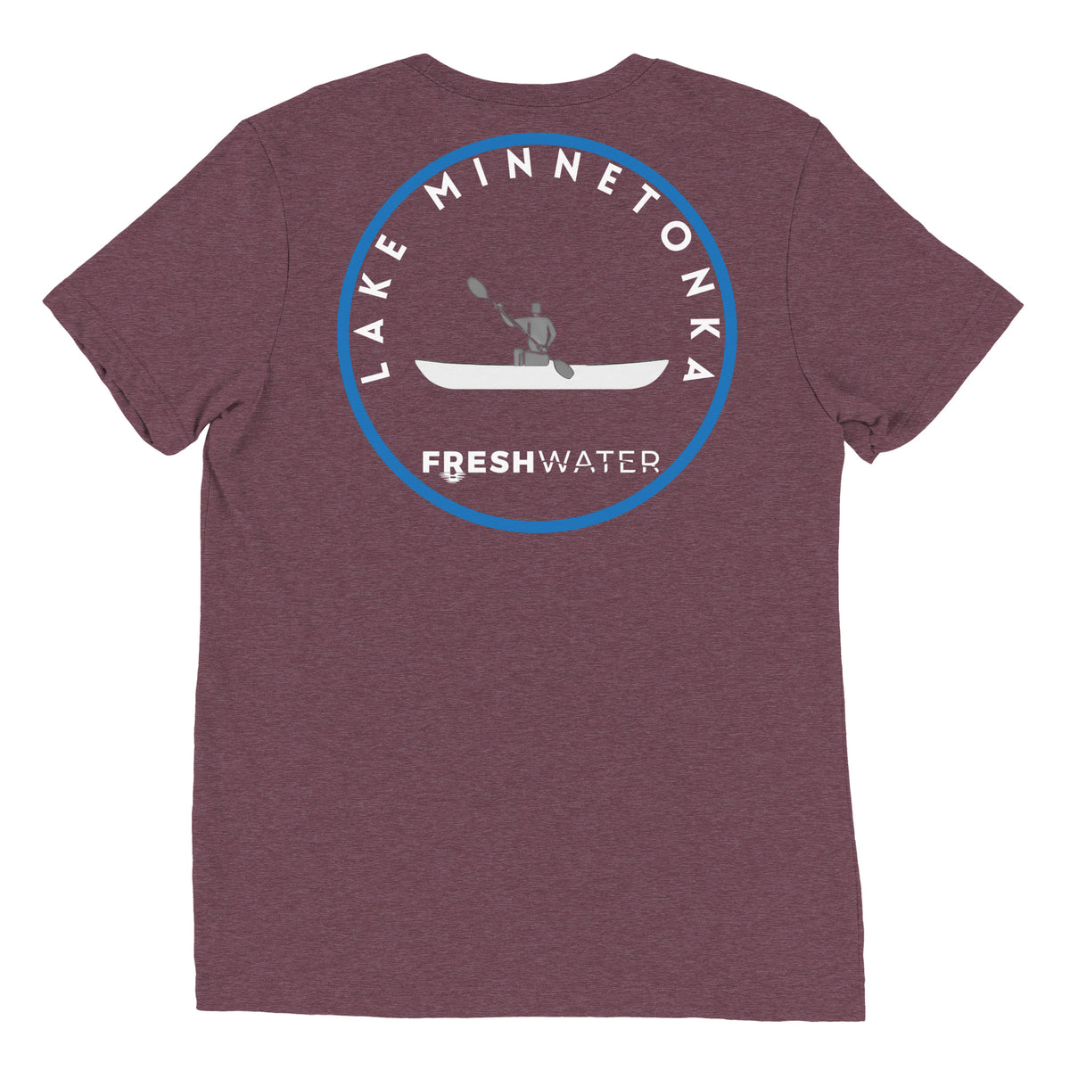 Lake Minnetonka Minnesota Freshwater Kayak BW Short sleeve t-shirt