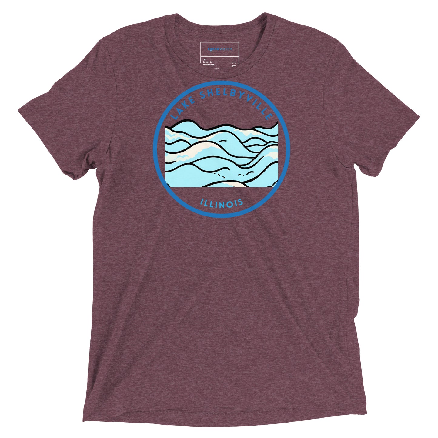 Lake Shelbyville Illinois Freshwater Waves Short sleeve t-shirt