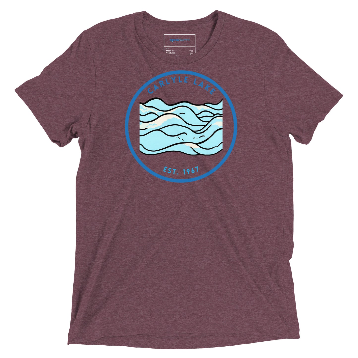 Carlyle Lake Illinois Freshwater Waves Short sleeve t-shirt