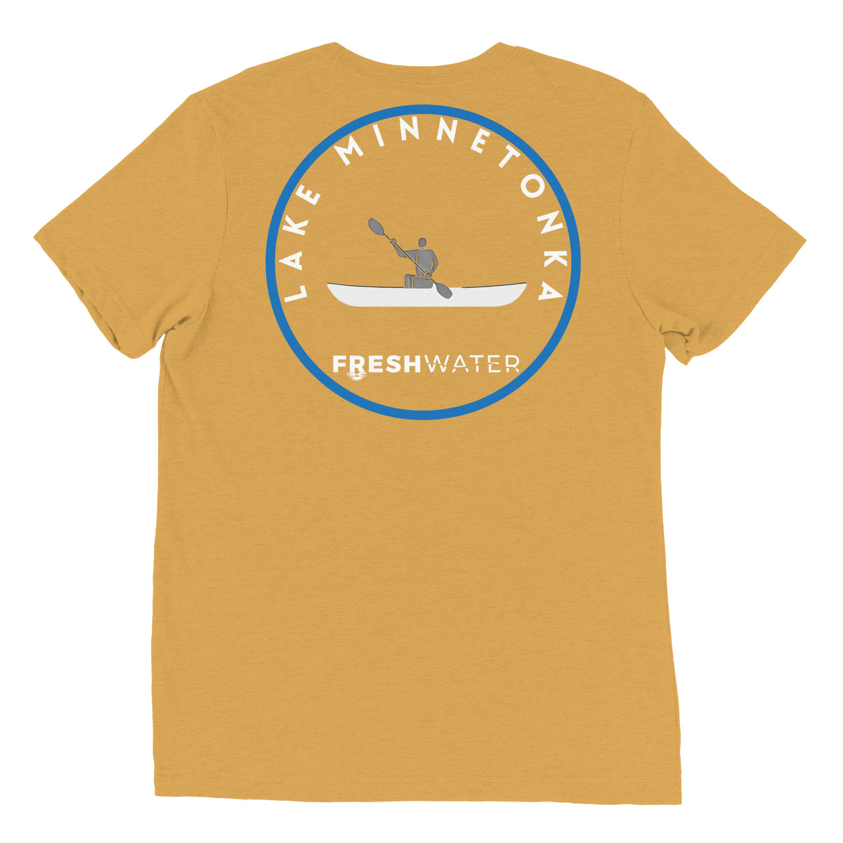 Lake Minnetonka Minnesota Freshwater Kayak BW Short sleeve t-shirt