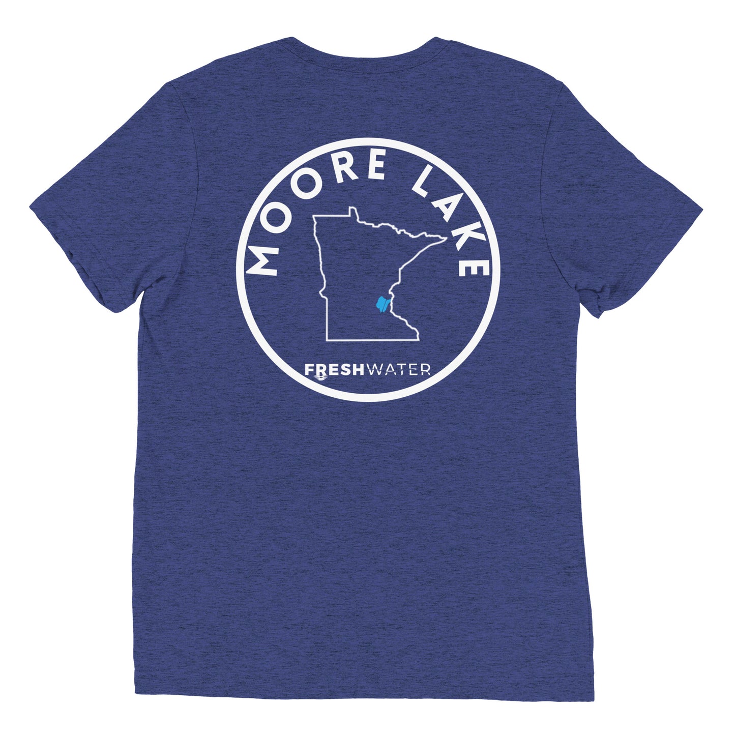 Moore Lake Minnesota Freshwater SO WB FB Short sleeve t-shirt