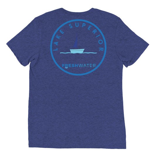 Lake Superior Freshwater Sailing Short sleeve t-shirt