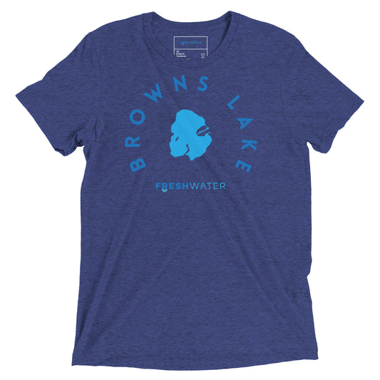Browns Lake Wisconsin Freshwater B Short sleeve t-shirt