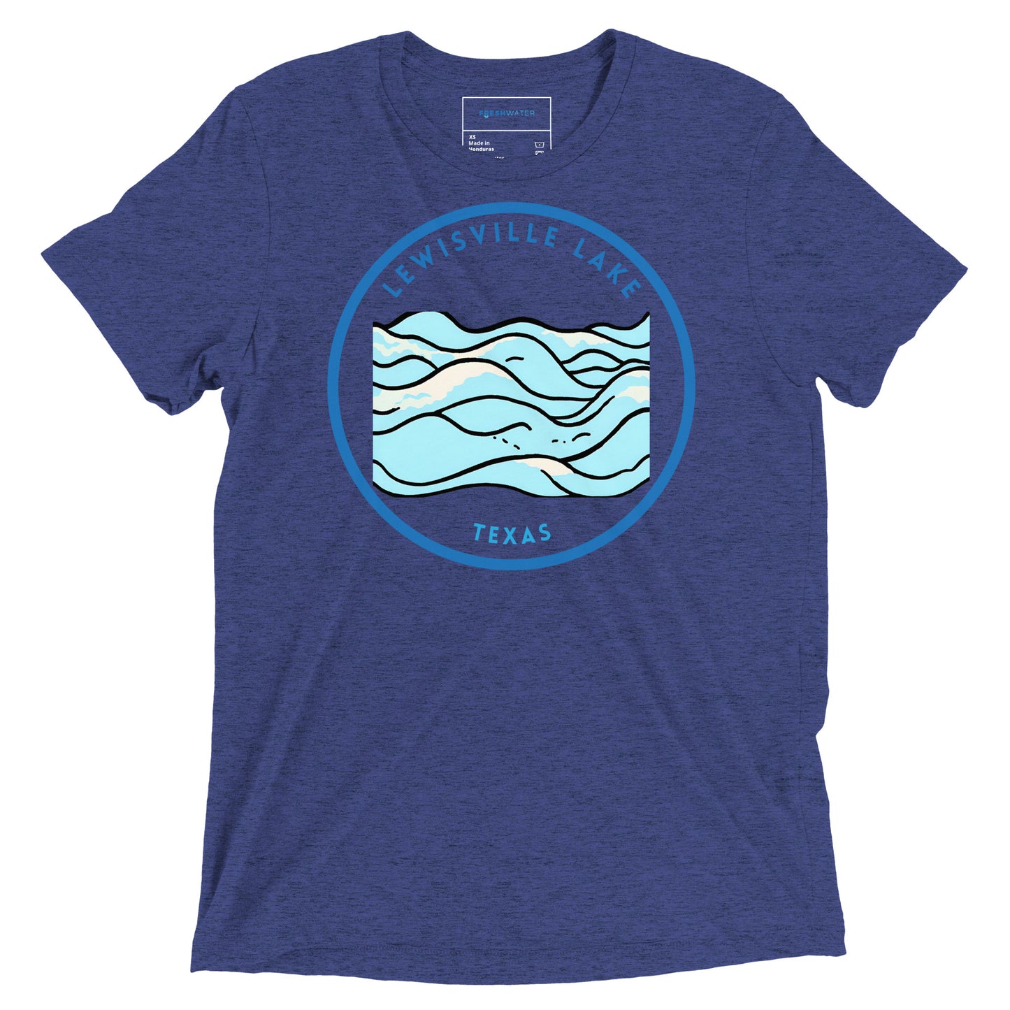 Lewisville Lake Texas Freshwater Waves Short sleeve t-shirt