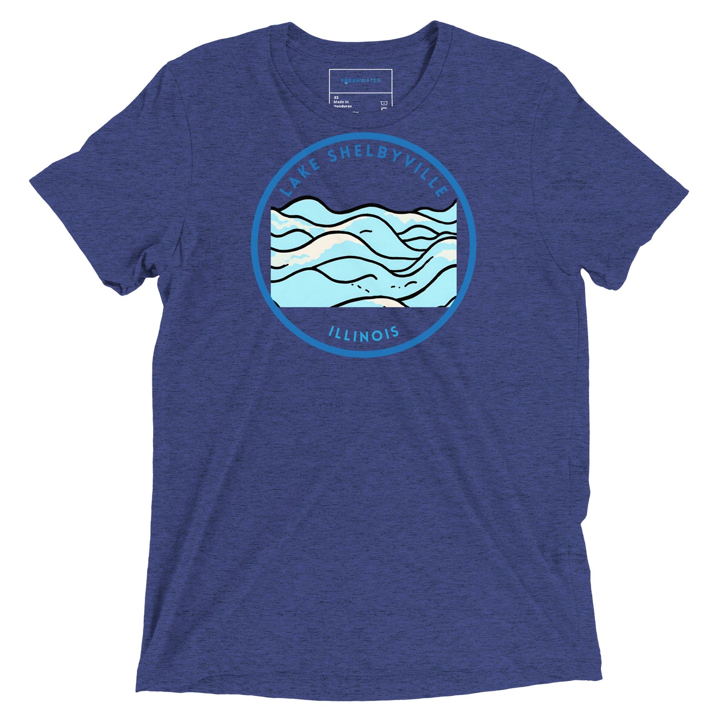 Lake Shelbyville Illinois Freshwater Waves Short sleeve t-shirt