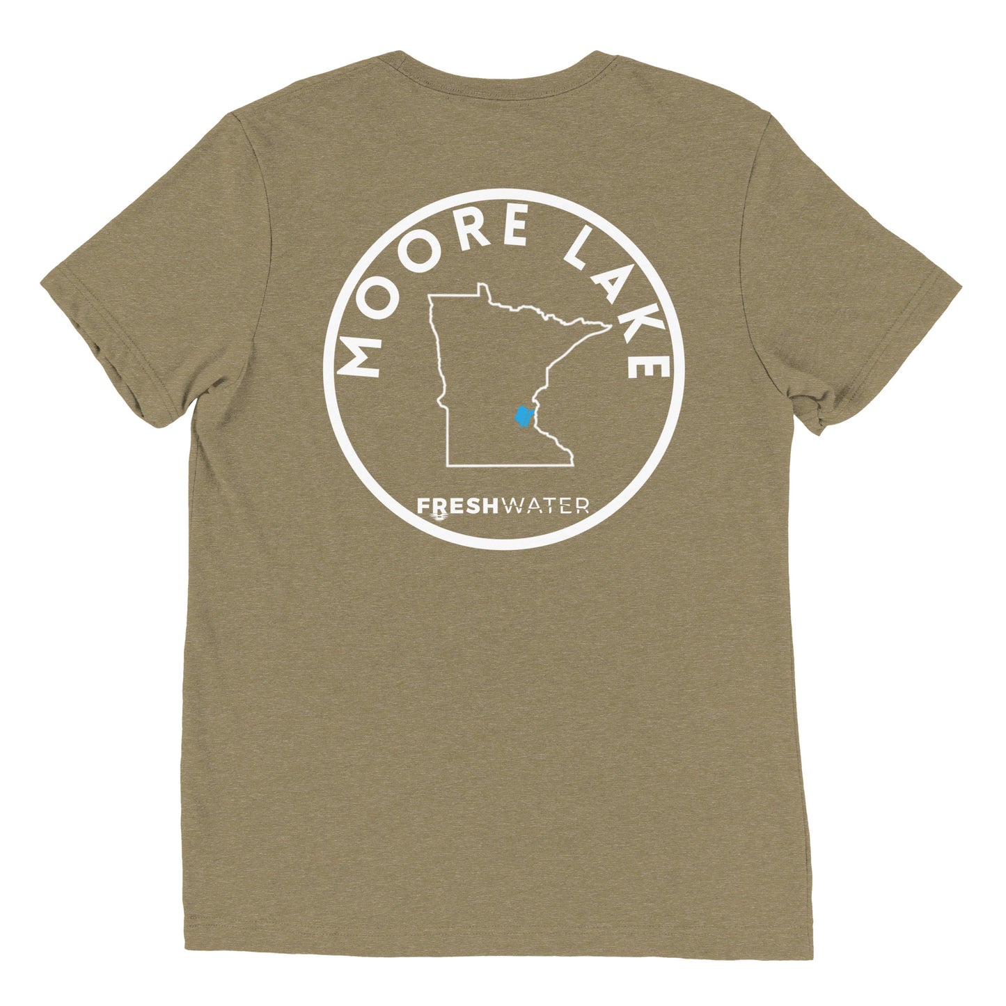 Moore Lake Minnesota Freshwater SO WB FB Short sleeve t-shirt