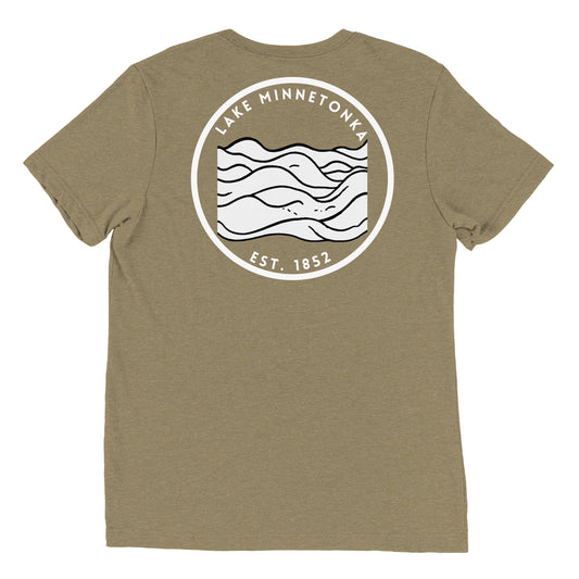 Lake Minnetonka Minnesota Freshwater Waves BW Short sleeve t-shirt