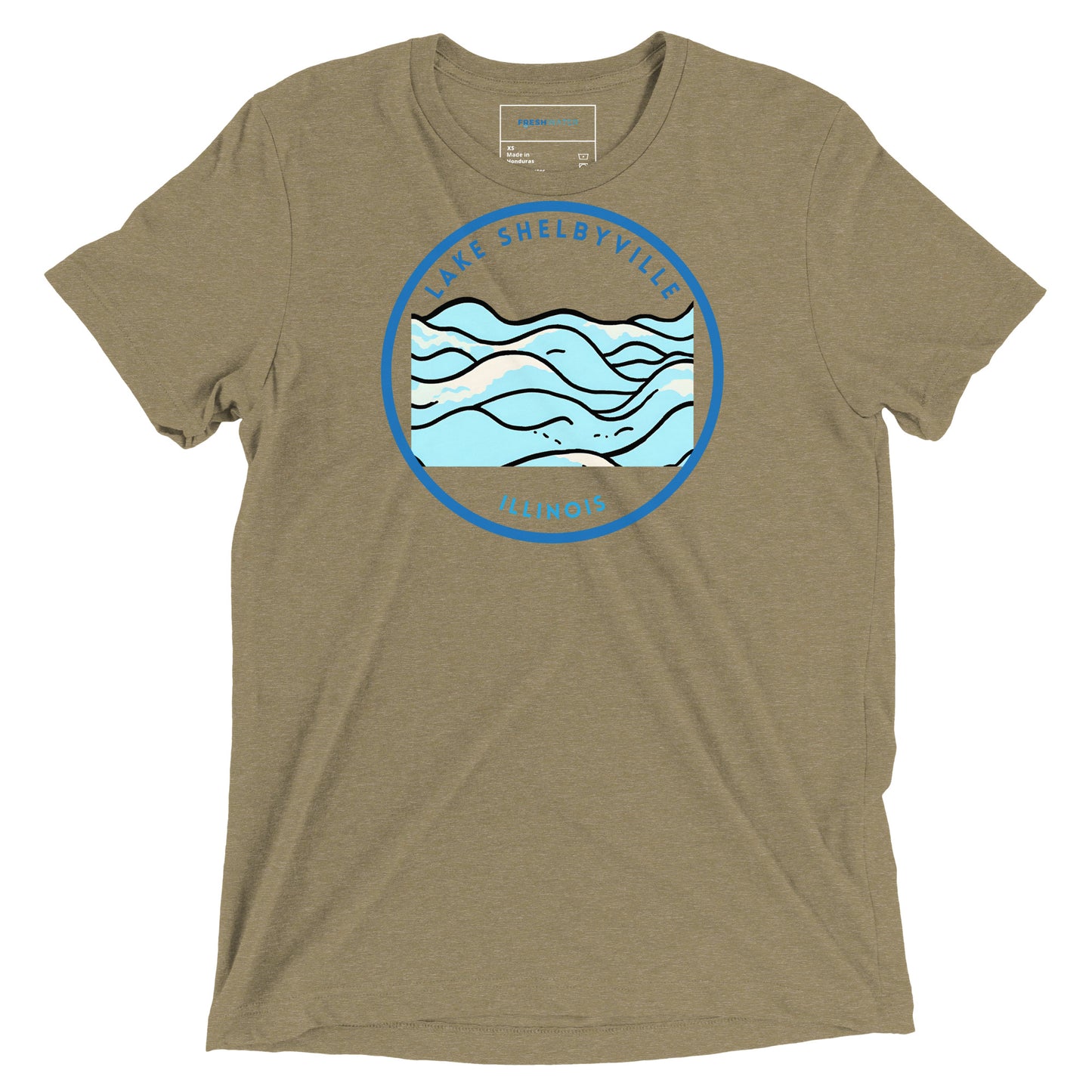 Lake Shelbyville Illinois Freshwater Waves Short sleeve t-shirt