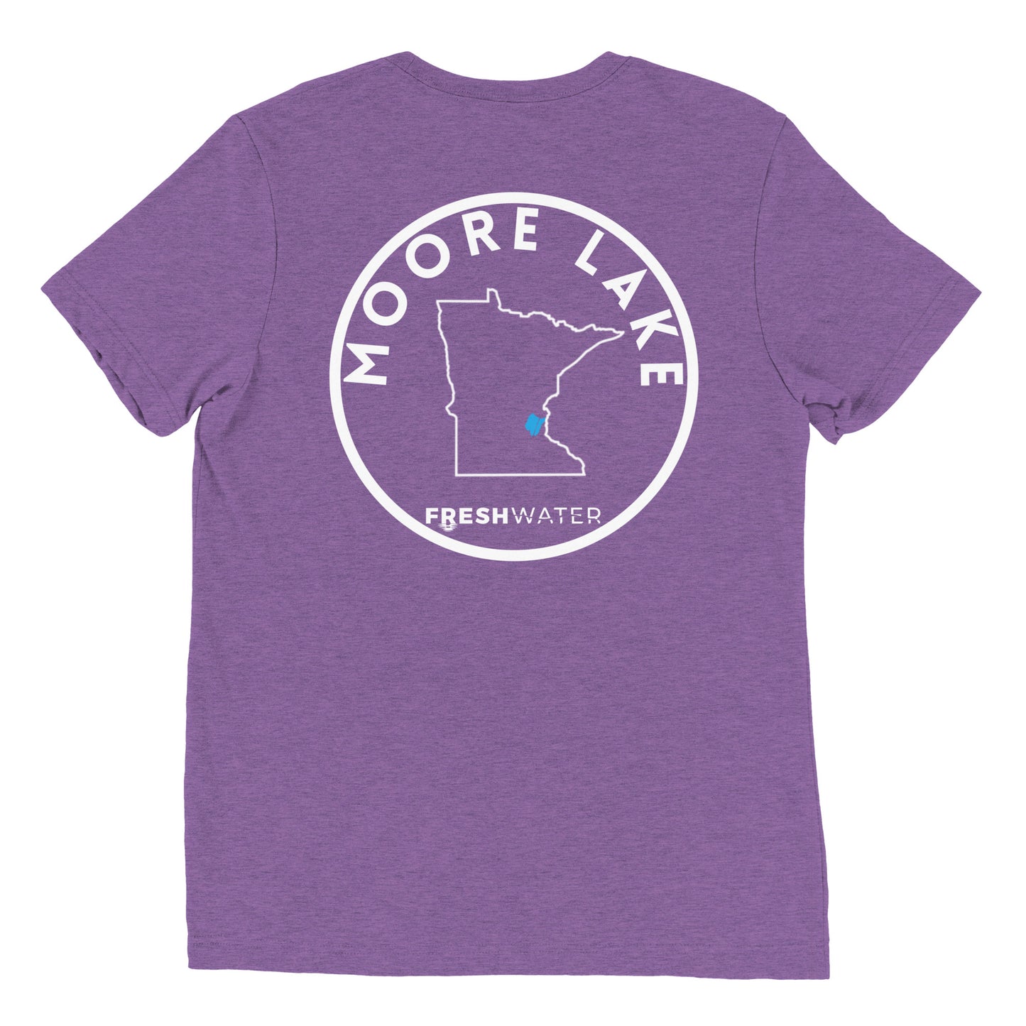 Moore Lake Minnesota Freshwater SO WB FB Short sleeve t-shirt