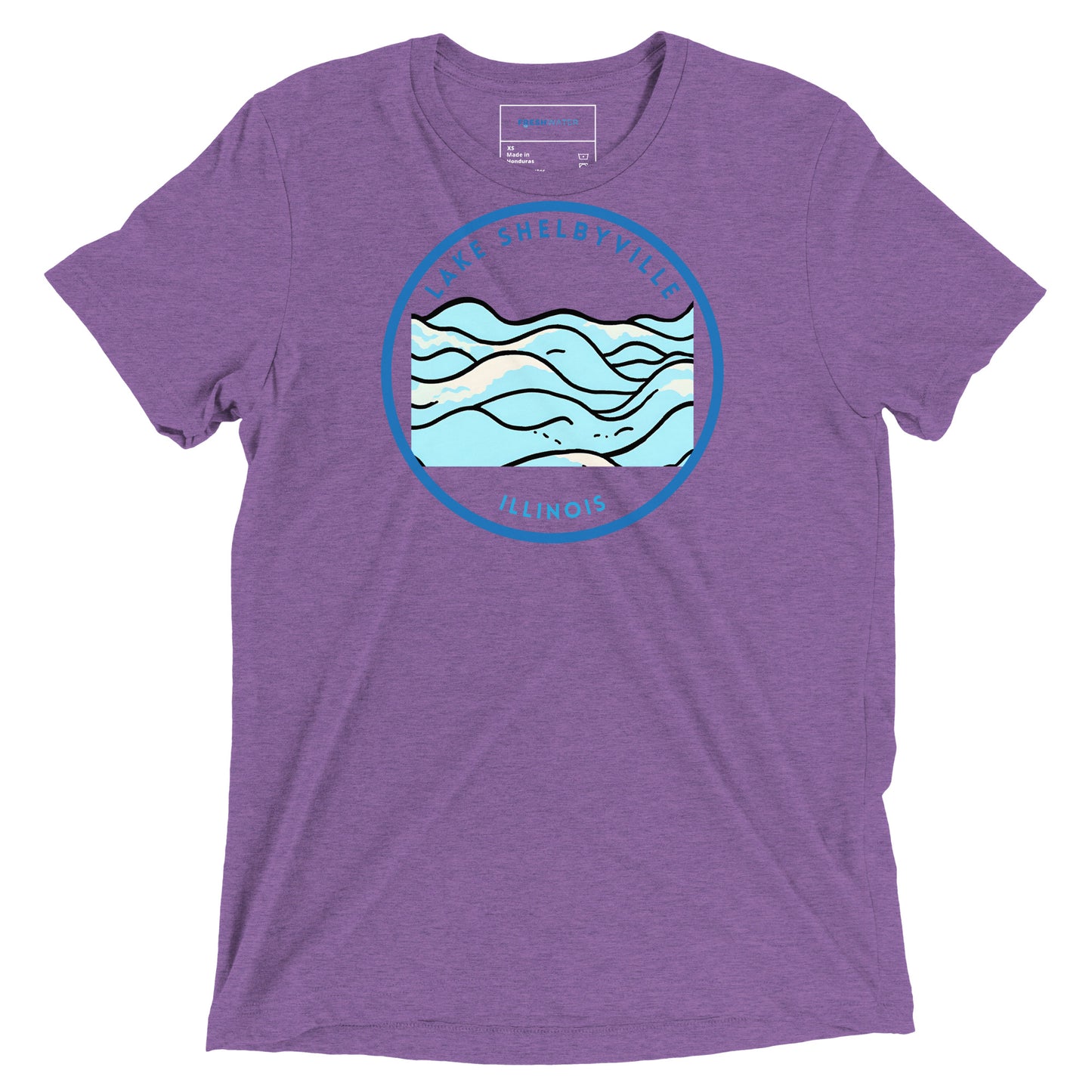 Lake Shelbyville Illinois Freshwater Waves Short sleeve t-shirt