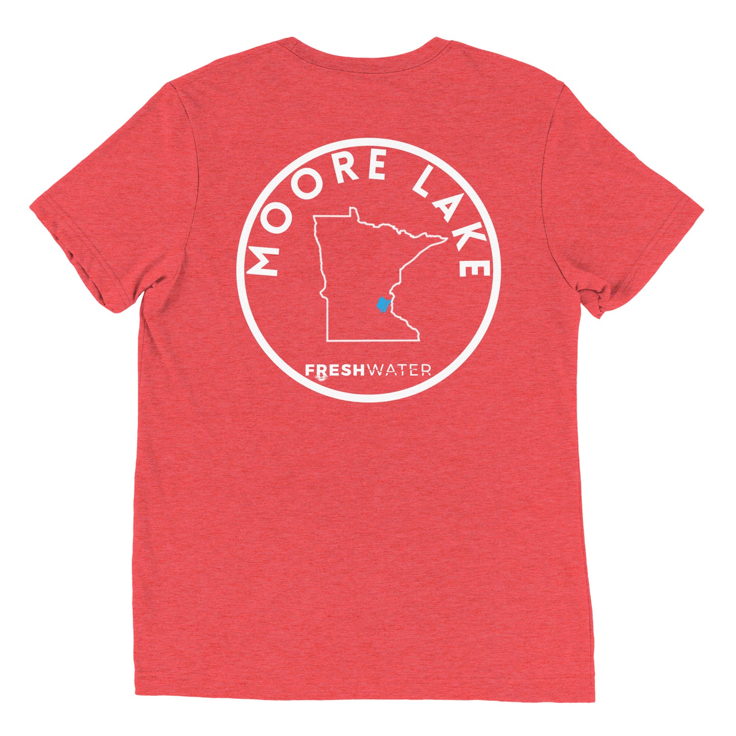 Moore Lake Minnesota Freshwater SO WB FB Short sleeve t-shirt