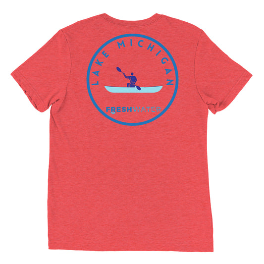 Lake Michigan Freshwater Kayak Short sleeve t-shirt