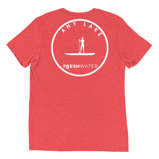 Custom Freshwater Paddle BW Short sleeve t-shirt