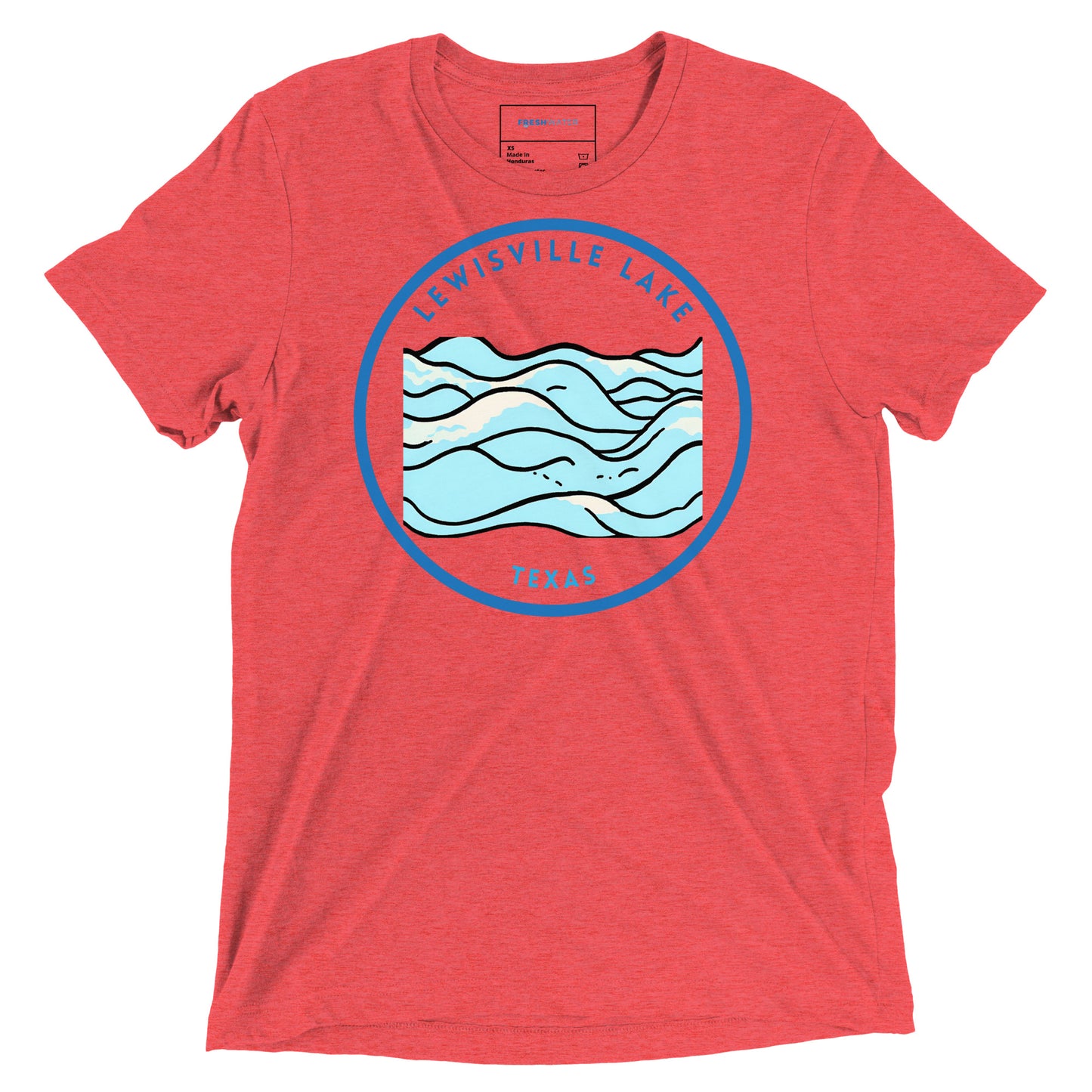 Lewisville Lake Texas Freshwater Waves Short sleeve t-shirt