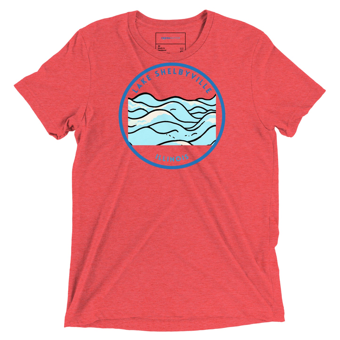 Lake Shelbyville Illinois Freshwater Waves Short sleeve t-shirt