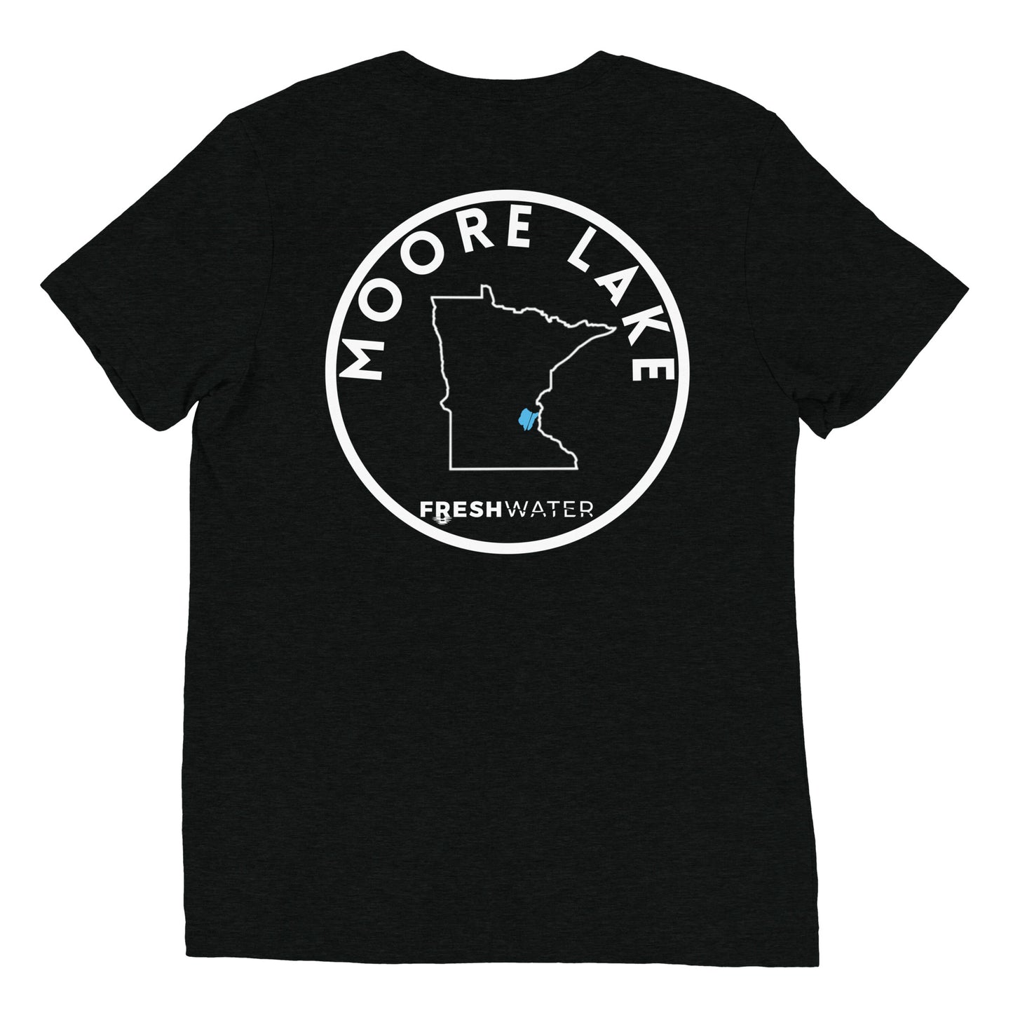 Moore Lake Minnesota Freshwater SO WB FB Short sleeve t-shirt