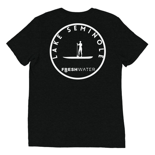 Lake Seminole Florida Georgia Alabama Freshwater Paddle BW Short sleeve t-shirt