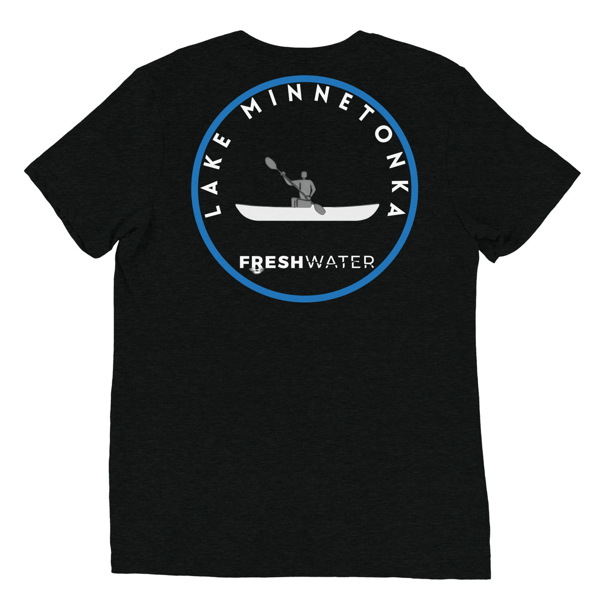 Lake Minnetonka Minnesota Freshwater Kayak BW Short sleeve t-shirt