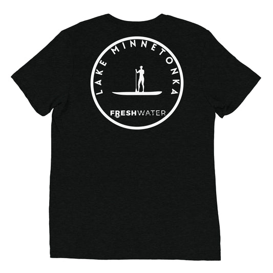 Lake Minnetonka Minnesota Freshwater Paddle BW Short sleeve t-shirt