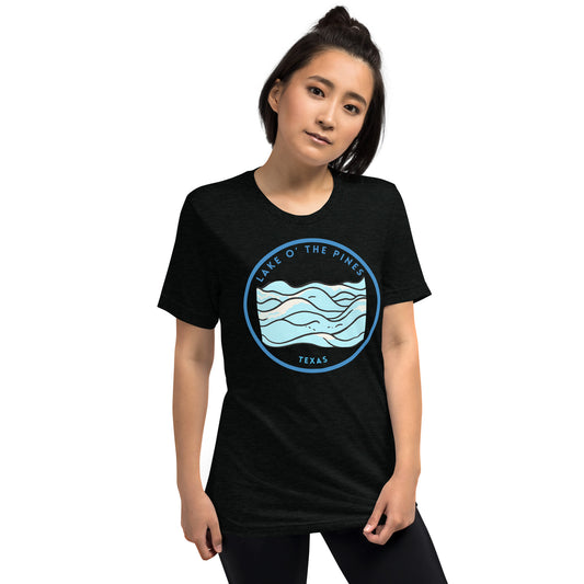 Lake O' the Pines Texas Freshwater Waves Short sleeve t-shirt