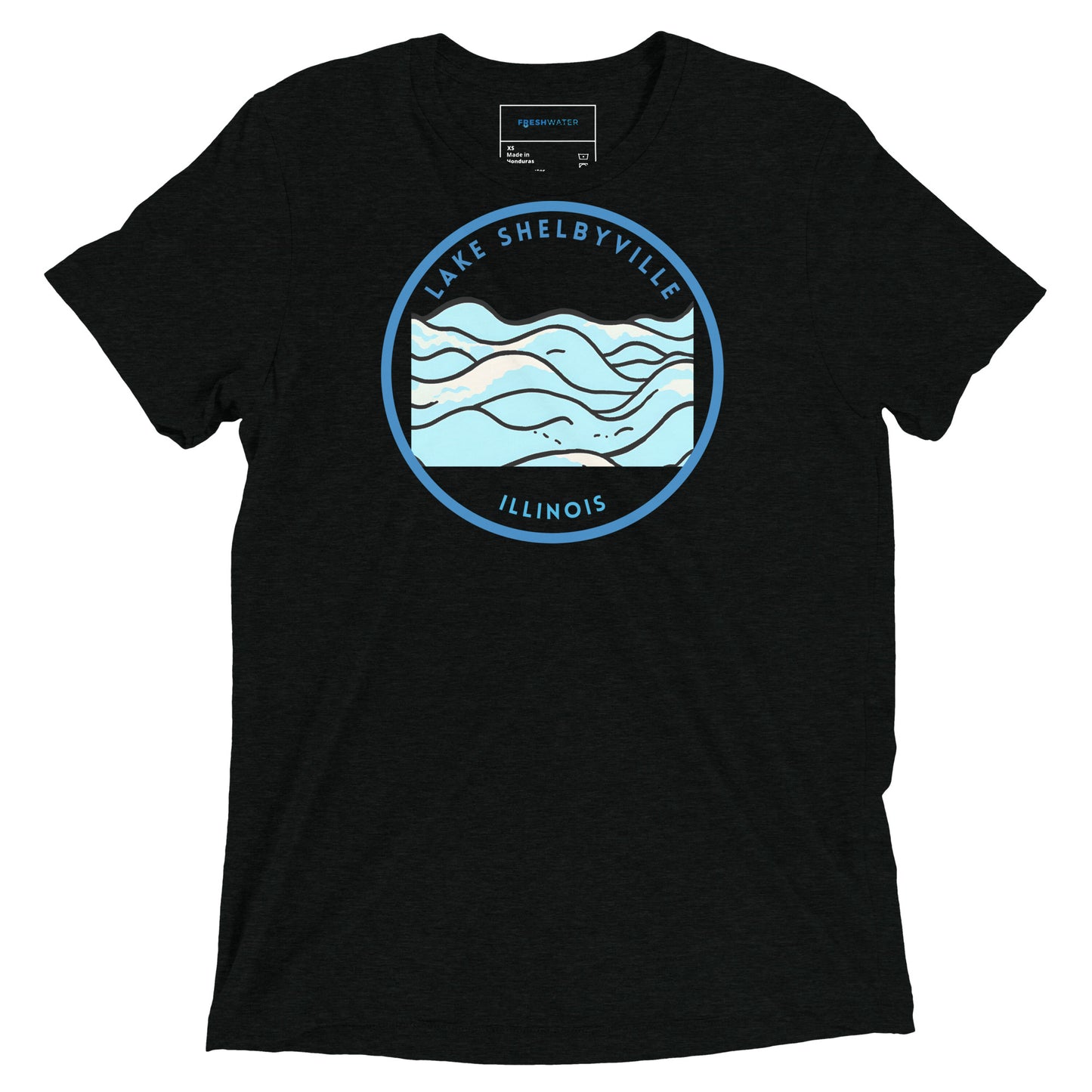 Lake Shelbyville Illinois Freshwater Waves Short sleeve t-shirt