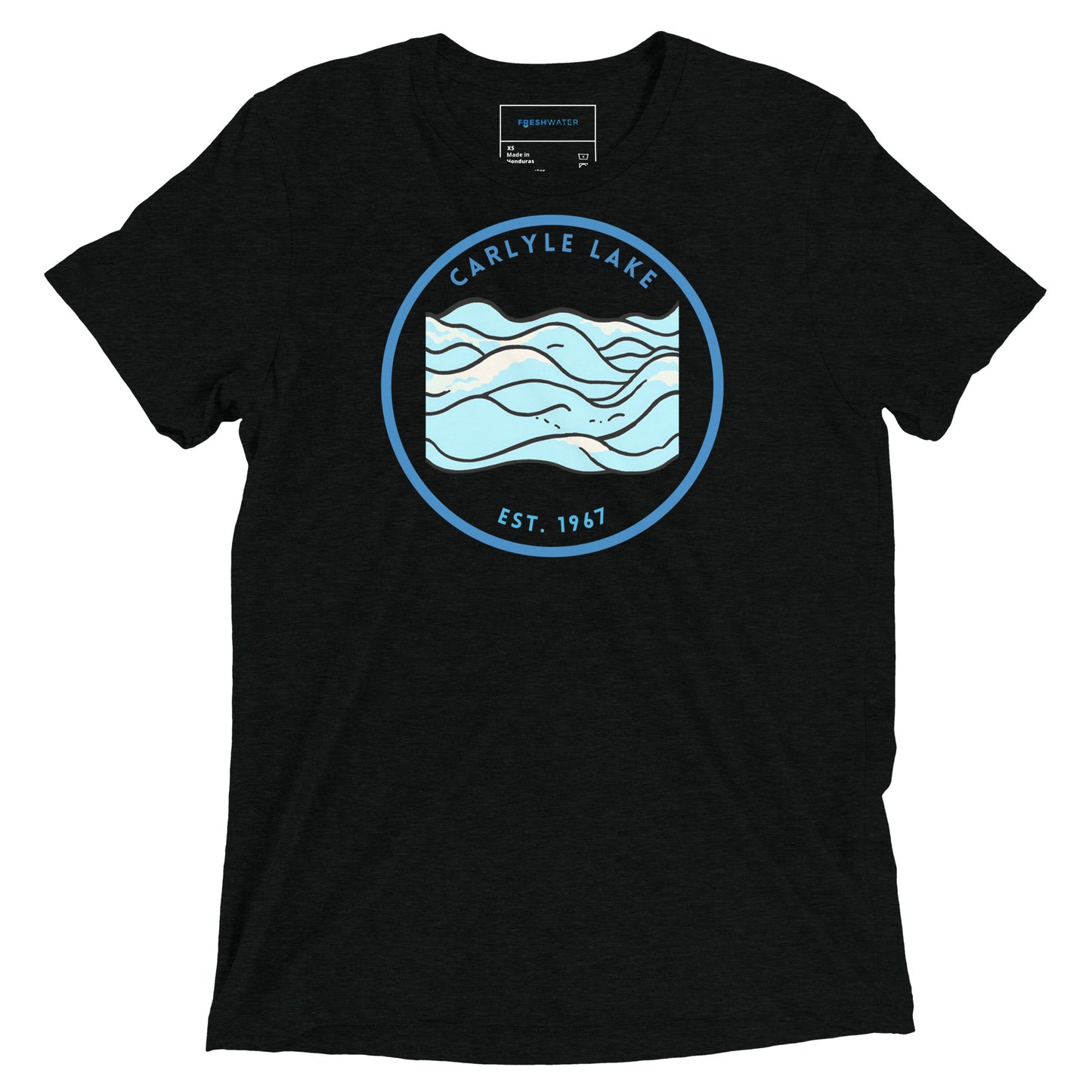 Carlyle Lake Illinois Freshwater Waves Short sleeve t-shirt